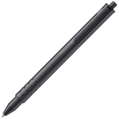 Lamy swift black rollerball pen - simple design with smooth writing feel - durable stainless steel body & B line width - comes with M 66 rollerball refill in blue.