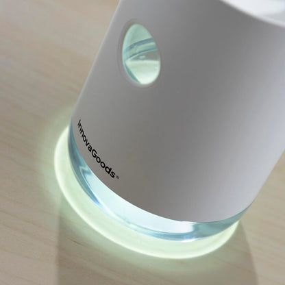 InnovaGoods® Vaupure ultrasonic humidifier quickly and easily humidifies the air, rechargeable and elegantly designed, ideal for home and work.