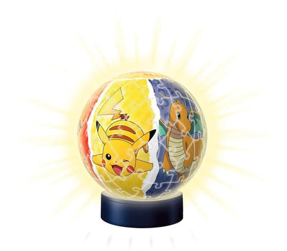 Ravensburger 3D Puzzle 11547 - Night Light Puzzle-Ball Pokémon - for Pokémon fans aged 6 and up, LED bedside lamp with clap switch