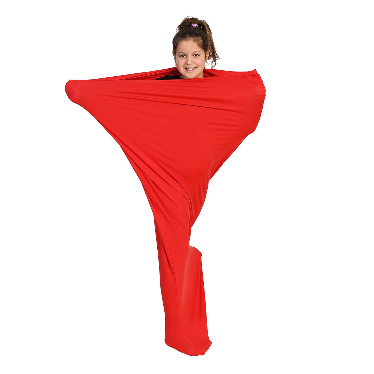 Sensory Owl Full Body Sock Sensory Kids and Adults Full Body Wrap Stress Relief Autism ADHD Aid L 155 cm Red