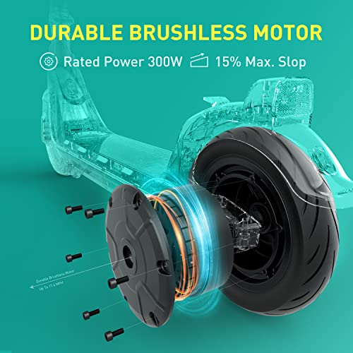NIU electric scooter for adults and kids, 40km range, 100kg max weight capacity, wider deck and pneumatic tires for stability, foldable and portable for commuters. (KQi2 Pro)