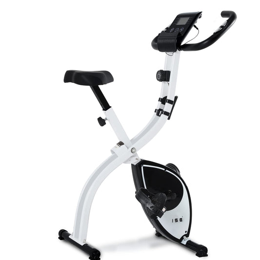 ISE Home Trainer Bike Foldable Home Trainer Bike Foldable Quiet & Comfortable Indoor Bike for Cardio Training Foldable Ergometer Home Trainer Seniors 8 Magnetic Resistance Levels