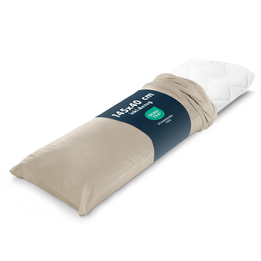 Blumtal side sleeper pillow with cover 40 x 145 cm - Oeko-TEX certified positioning pillow for adults - Long pillow with adjustable filling - Comfort pillow - Side sleeper sleeping pillow