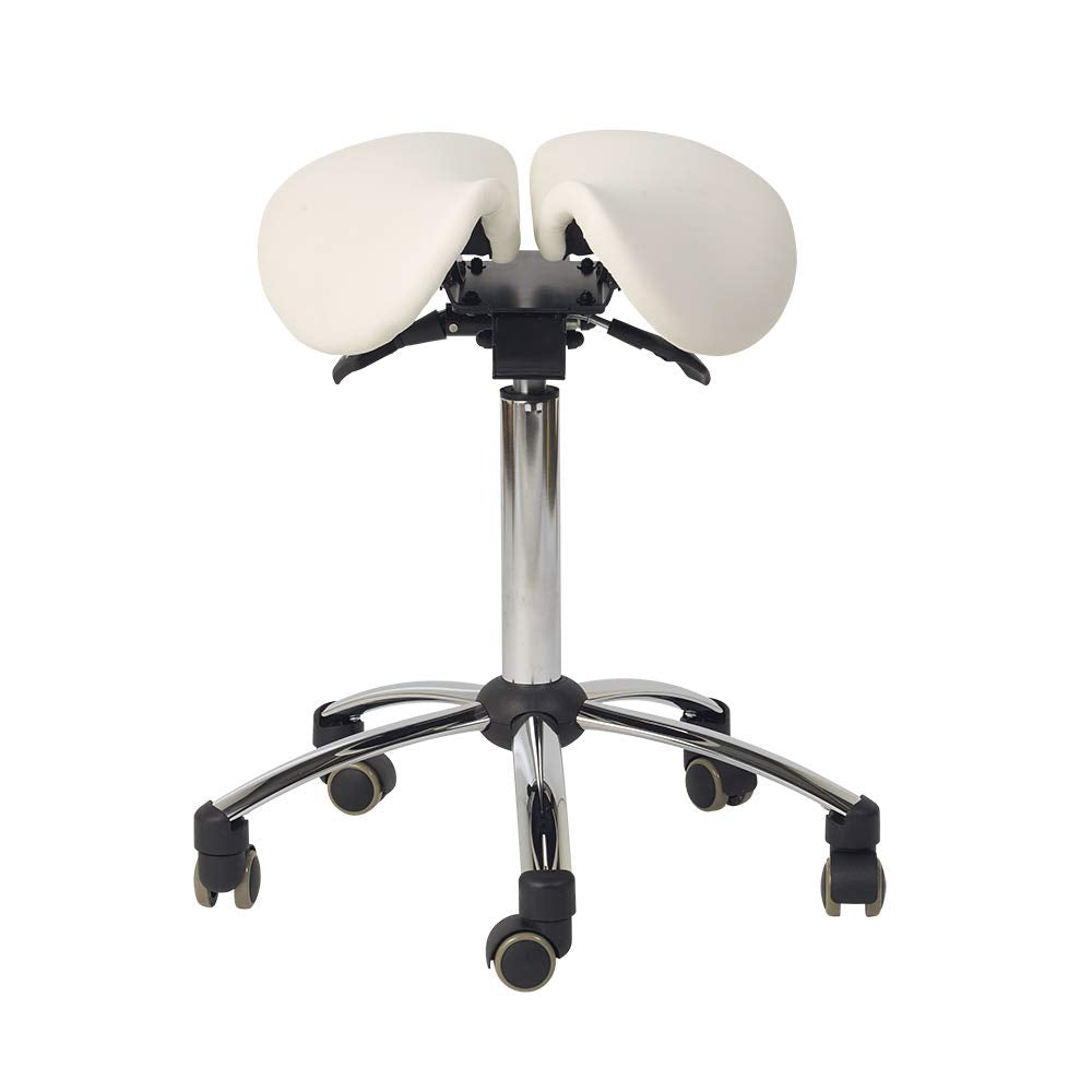 Teqler saddle stool white