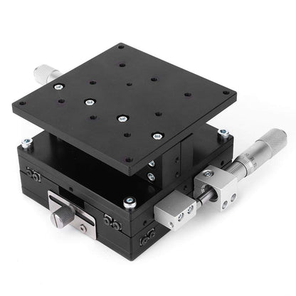 TKSE XYZ 3-axis manual linear stage, LD90-LM XYZ 3-axis trimming platform Manual linear stage Tuning slide table 90 x 90 mm