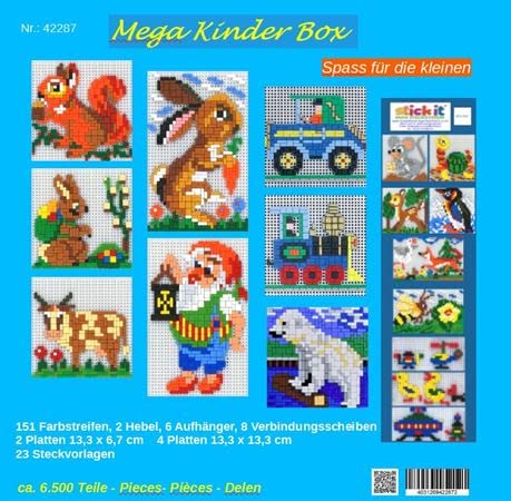 stickit Mini Building System Mega Kids Box, over 6,500 pieces, multicolored, No. 42287