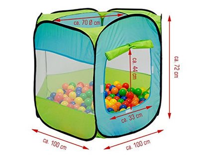 LittleTom Ball Pit Play Tent for Indoor & Outdoor - 100x100x72 Ball Pit Baby Play Area Living Room Children's Playground Indoor Playground Tent Decor Children's Room Toys Ball Pit Indoor Play Equipment