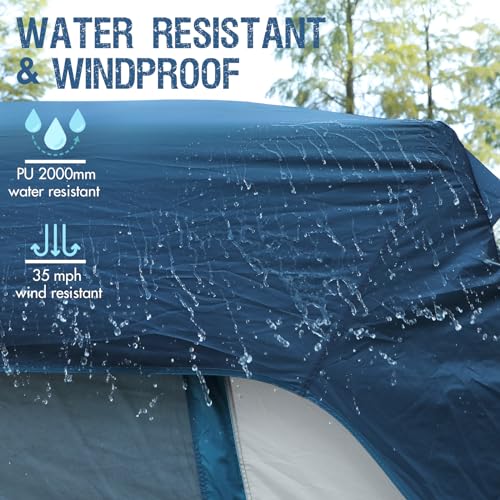 Portal Rear Tent 4-5 Person 2-in-1 Car Tent Camping 2000mm Waterproof Camping Tent with Tailgate for Camping, Outdoor, Hiking