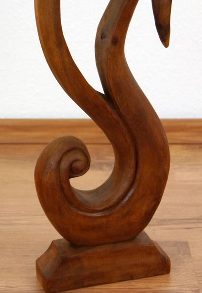 Sculpture of love and security, wooden figurine, statue, couple in love, decorative figure, (handmade)