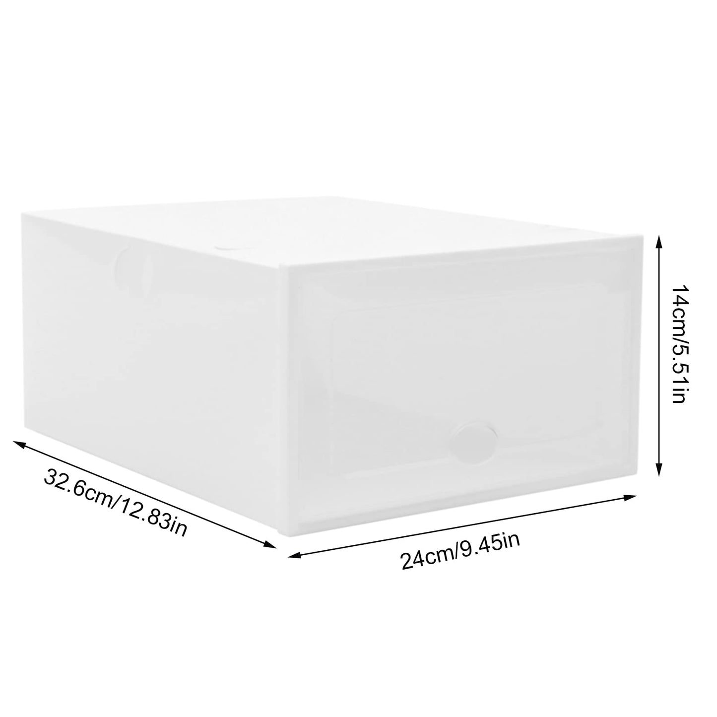 SABUIDDS Large Shoe Box 20-pack Clear Shoe Boxes Storage with Lid Plastic Shoe Organizer for Flat Shoes, High Heels, Sneakers, and Slippers, White