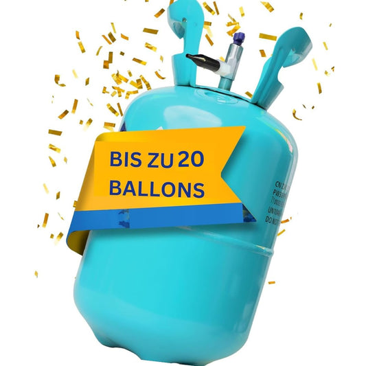 Brogaz balloon gas [for 20 balloons] - Helium balloon gas for up to [20 balloons] - Balloon gas - Small helium gas cylinder including STAHLMANN® information sheet.