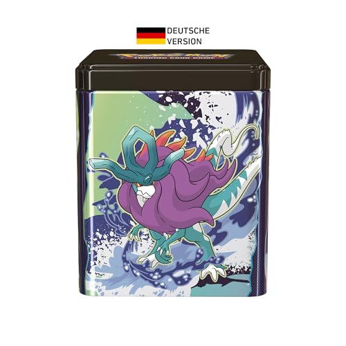 Pokémon Trading Card Game: Stack-Tin-Box Paradox 3 Booster Packs & 2 Sticker Sheets (German Version)