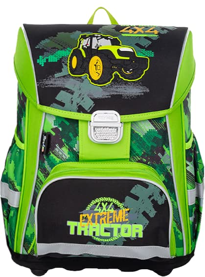 Generic tractor - bulldog - oxy bag PREMIUM school bag set 7 pieces with sports bag, lunch box, water bottle, and exercise book A5
