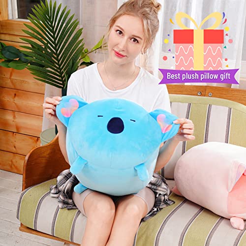 Mewaii plush toy stuffed animal Kawaii plush pillow koala for kids. Stuffed cuddly toy animal plush cushion gift plush pillow for ages 3 and up.