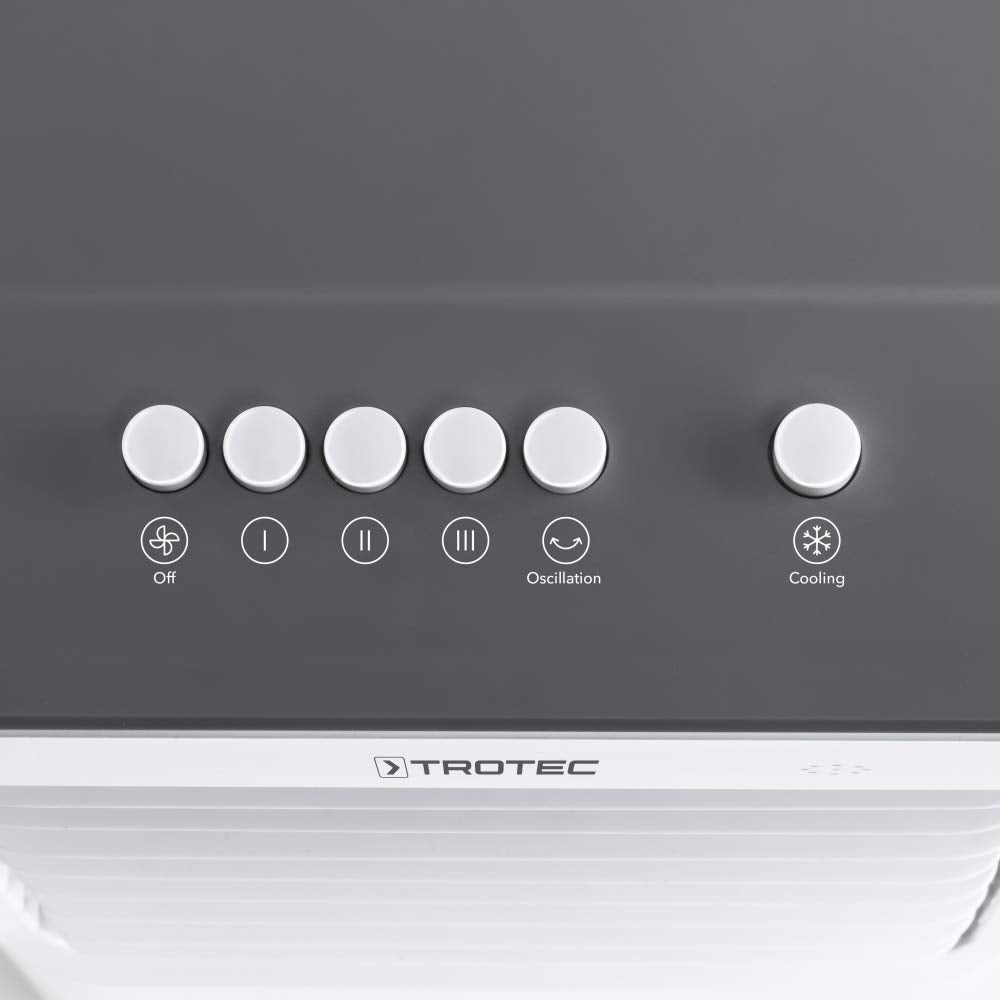TROTEC PAE 21 Air cooler, portable 3 in 1 air conditioning unit, air cooler, air freshener, fan (3 fan speeds, quiet, swing function)