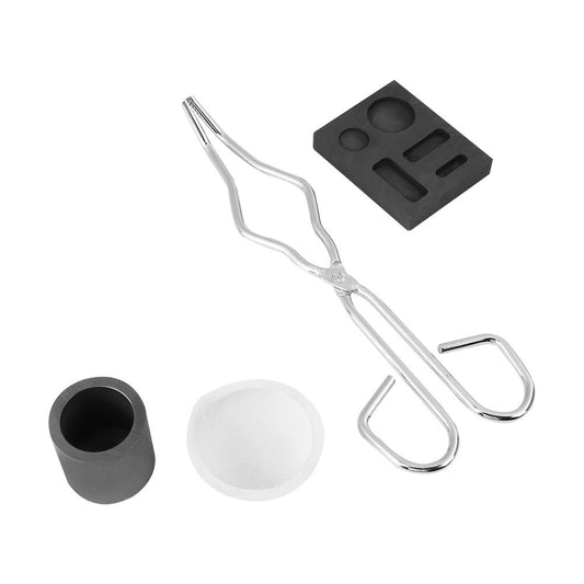 Melting Pot Gold Melting Pot, Graphite Crucible Kit, High Purity Graphite Crucible + Tongs + Bowl + Combo Bar Torch Melting Kit Mold