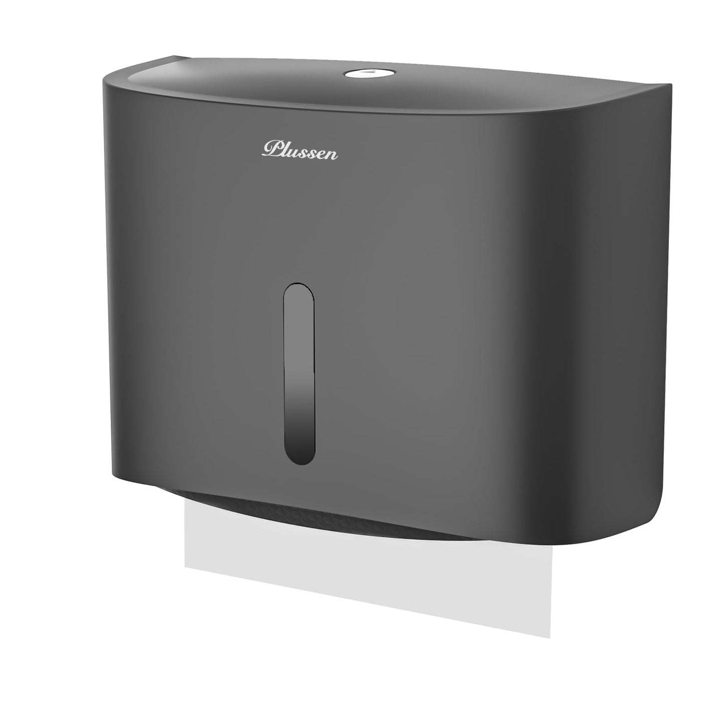 PLUSSEN paper towel dispenser, bathroom towel dispenser, wall-mounted, Z-fold napkins and divided towel dispenser, holds up to 200 sheets (6015SL).