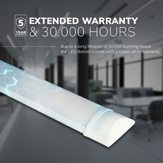 HOFTRONIC - 4 pack LED light bars 150cm 50W LED tube lamp complete 4000K neutral white 6000lm super bright 30000h light attic 1500x74x25mm (LxWxH) Basement lamp garage lighting - IP20