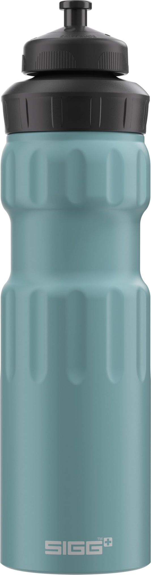 SIGG - Aluminum Bicycle Water Bottle - WMB Sports Morning Blue - With 3-stage sports cap - Climate Partner Certified - Leak-proof - Lightweight - BPA-free - Sports & Bicycle Accessories - Blue - 0.75L