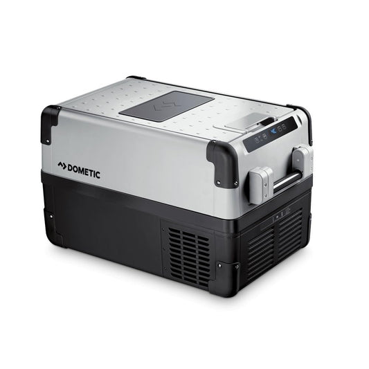 DOMETIC CFX 35 compressor cooler, 32 liters, 12/24 V and 230 V for car, truck, boat, RV, and socket, with USB connection.