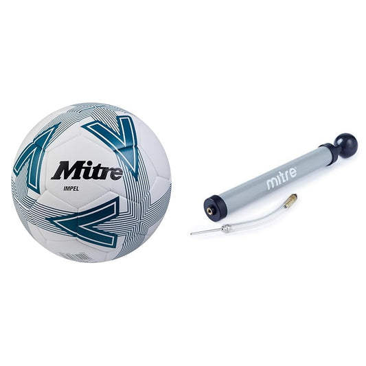 Mitre Pump High Speed Air Pump Soccer Ball Pump, Gray, One Size + Mitre Impel