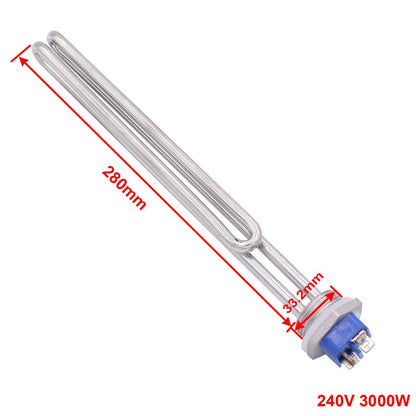 AIICIOO Heating Element 240v 3000w 1 inch BSP (DN25) Diameter 33.2mm Stainless steel with silicone O-ring