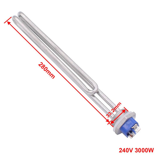 AIICIOO Heating Element 240v 3000w 1 inch BSP (DN25) Diameter 33.2mm Stainless steel with silicone O-ring