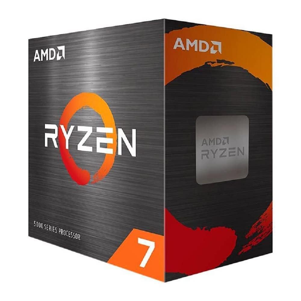 AMD Ryzen 7 5800X Processor with 8 Cores/16 threads, 105W TDP, AM4 socket, 36 MB Cache, up to 4.7Ghz max boost frequency, no cooler included.