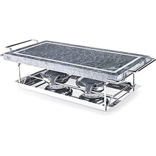 IBILI Grill Stone 37X18 cm, Stainless Steel, Black