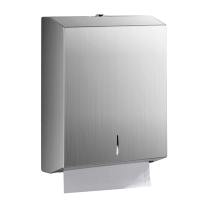 modunful Paper Towel Dispenser Wall Mount - Multifold Trifold Paper Towel Dispenser, Large Capacity Stainless Steel Tissue Holder, Suitable for Bathroom and Public Places