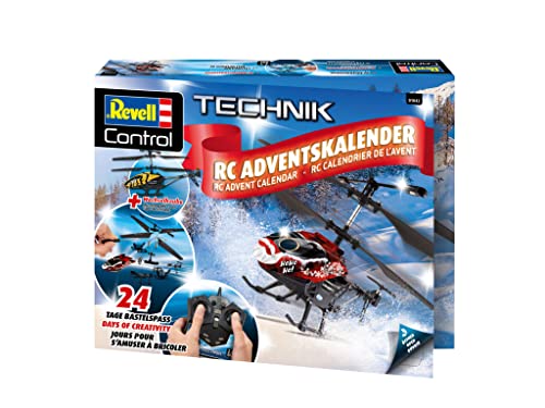 Revell Advent Calendar RC Helicopter I Remote-controlled helicopter I for building I RC advent calendar for boys, girls & adults aged 10 and up I Christmas gift