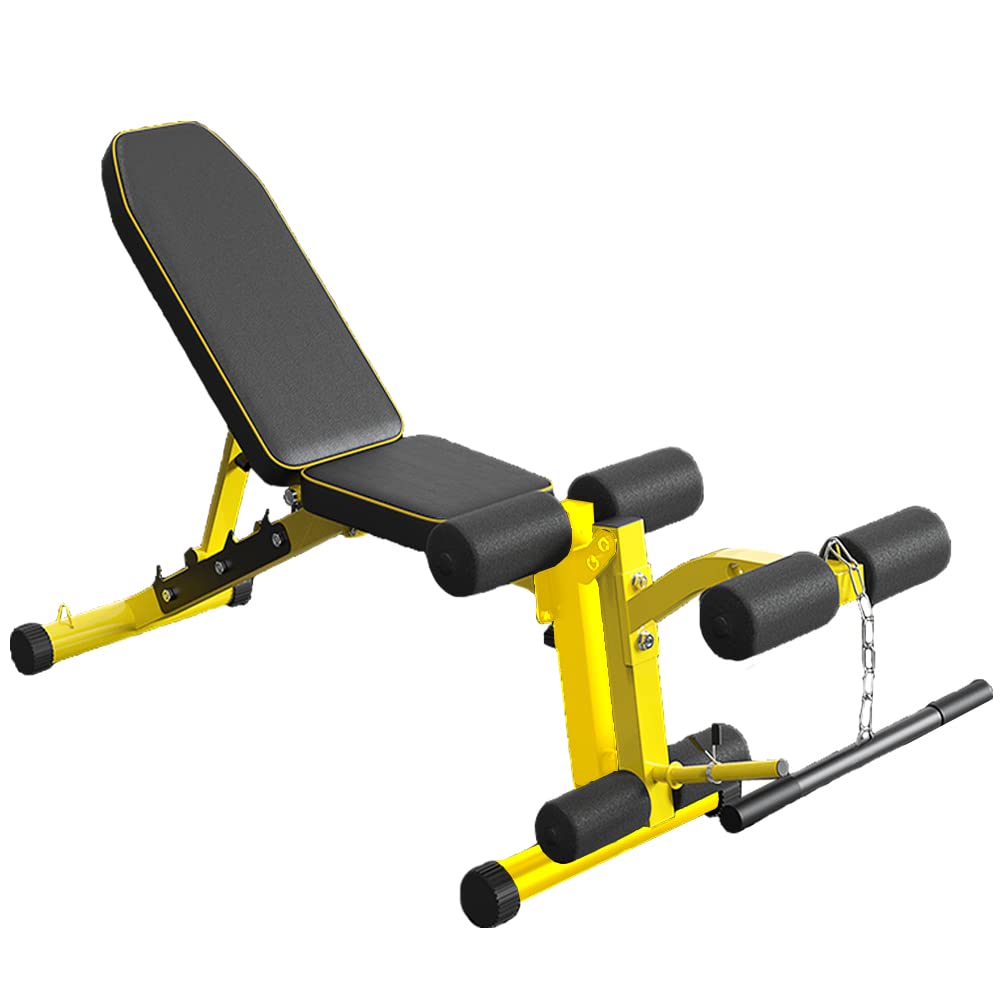 Multifunctional weight bench, adjustable strength training bench for full-body workout equipment for home gym.