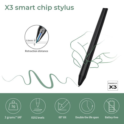 XP-PEN Deco L Graphics Tablet 10" x 6" Drawing Tablet with X3 Elite Stylus, 8192 Levels of Pressure Sensitivity, 8 Shortcut Keys, compatible with Windows/Mac/Android/Chrome OS/Linux (Green)