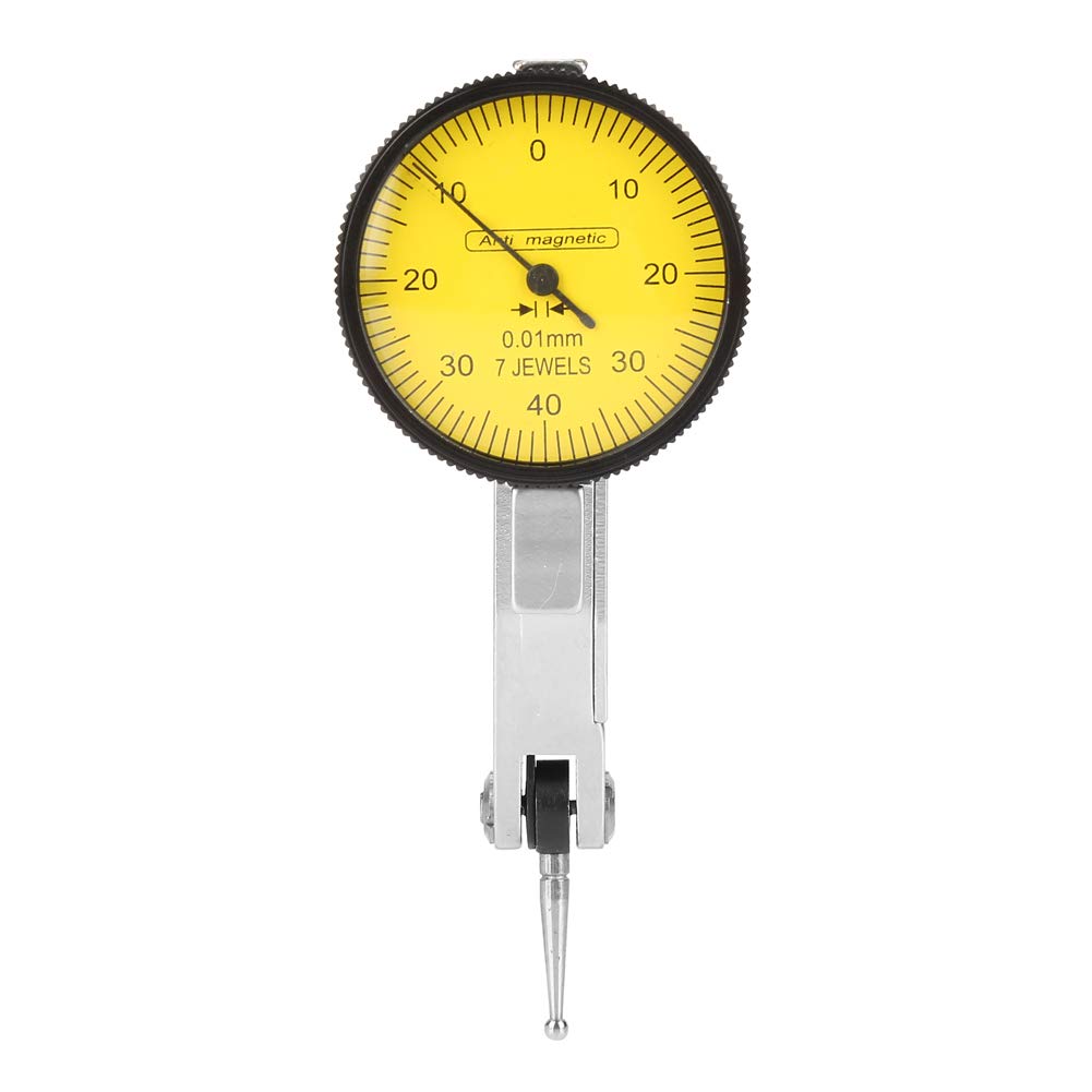 0~0.8mm flexible strong magnetic base holder + lever dial gauge (0.01mm resolution), for measuring surfaces in tight or recessed areas.