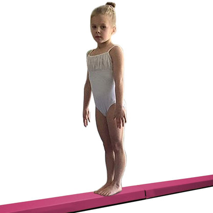 HomeSun Floating Beam 240cm Foldable Balance Beam Gymnastics Balance Beam Exercise Fitness Training Gymnastics for Home (Pink, 240cm)
