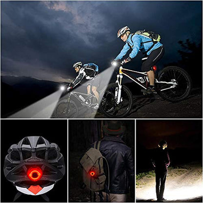 Toptrek bike light set 70/30Lux light modes LED bike light IPX5 waterproof bike lamp USB rechargeable bike light includes front light and rear light.