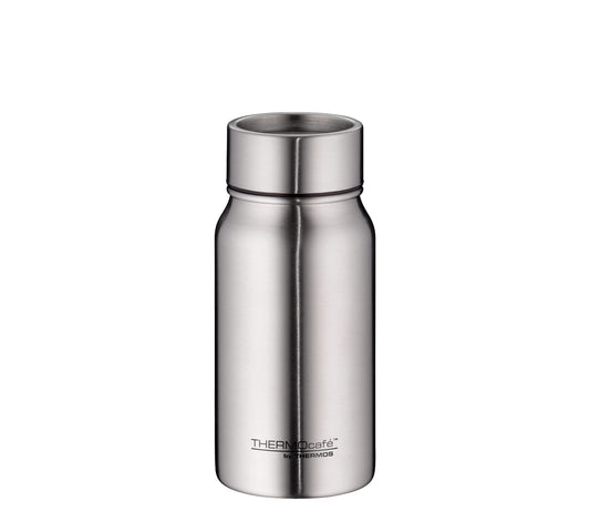 THERMOcafé by THERMOS TC DRINKING MUG stainless steel matt 0.35l, insulated stainless steel cup, travel coffee mug, leak-proof, keeps drinks hot for 8 hours and cold for 16 hours, dishwasher safe, BPA-free.