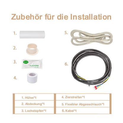 2x 4m 1/4" + 3/8" inch copper refrigerant lines Insulated copper tubes for 9000 mounting kit