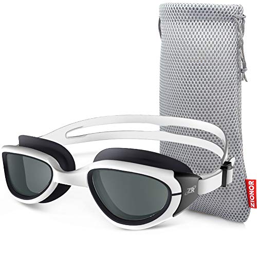 ZIONOR swimming goggles, G8 comfort anti-fog goggles for men and women, UV protection, mirror/clear lens, adjustable strap, professional goggles for adults and teenagers.