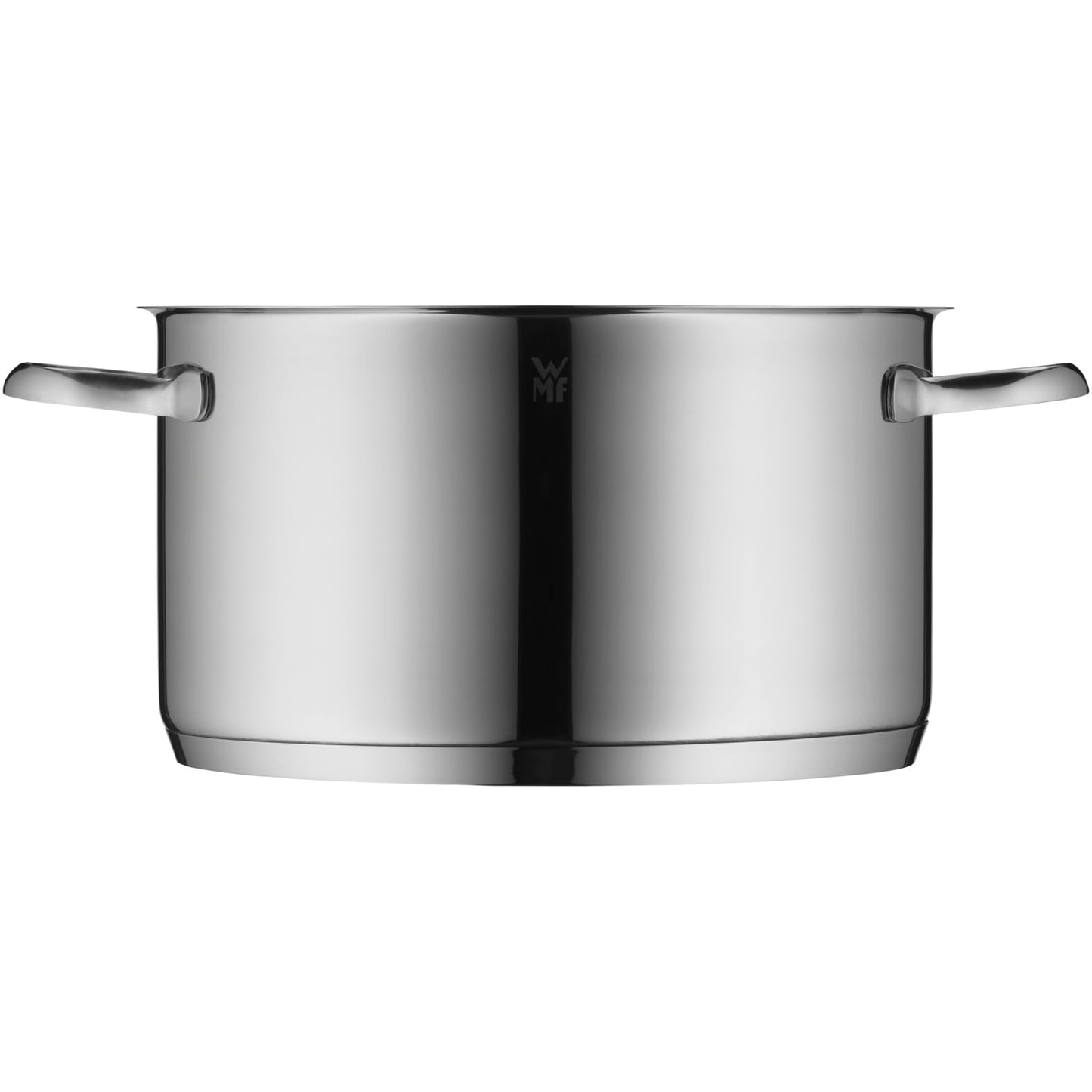 WMF Aparto pot large 24cm, with glass lid, pot for meat, suitable for induction, 5.7l, Cromargan stainless steel, high gloss polished, ovenproof, uncoated