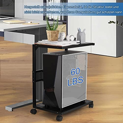 Which PC Stand Iron Computer Stand 2 Layer CPU Holder with Wheels for Desk (C-Style Small)