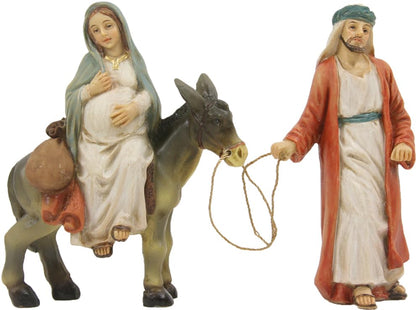 FADEDA 2X Inn search/Size:9 cm/Hand-painted/detailed Nativity Figures - Christmas table decoration Crib accessories