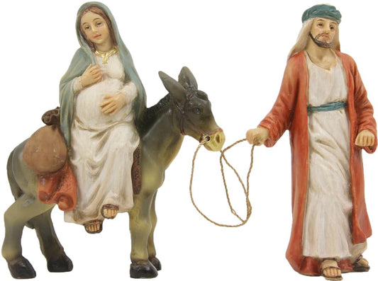 FADEDA 2X Inn search/Size:9 cm/Hand-painted/detailed Nativity Figures - Christmas table decoration Crib accessories