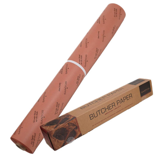 SANTOS original Pink Butcher Paper Roll - 60cm x 45m - sturdy & uncoated butcher paper - perfect for long cooking jobs, smoking, and low and slow grilling