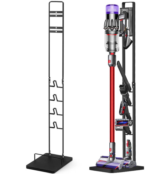 JUPELI stand, vacuum accessories. Sturdy metal holder for Dyson cordless vacuum cleaners V15 V11 V10 V8 V7 V6, black. Compatible with DC30 DC31 DC34 DC35 DC58 DC59 DC62 DC74.