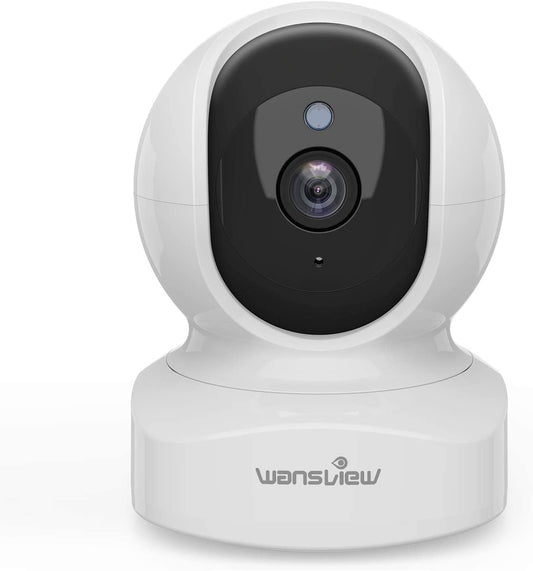 wansview 2K Indoor Surveillance Camera - WiFi IP Camera, 2.4GHz WLAN Camera for Indoor use, Indoor WiFi Camera with 2-way audio, Night Vision for Indoor Camera with motion detection, Q5 White