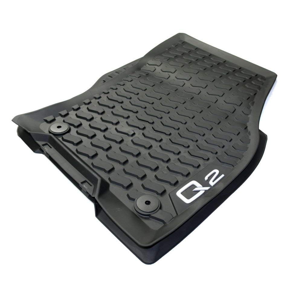Audi 81B061501041 Original Q2 rubber floor mats all-weather mats, black.
