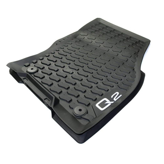 Audi 81B061501041 Original Q2 rubber floor mats all-weather mats, black.