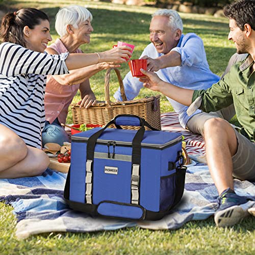 INSMEER 48L Cooler Bag Large Foldable, 65 Can Cooler Bag Thermal Bag Insulated Bag for Drinks, XXL Waterproof Heat Resistant Shopping Bag for Excursion, Picnic, Camping, Hiking, Beach