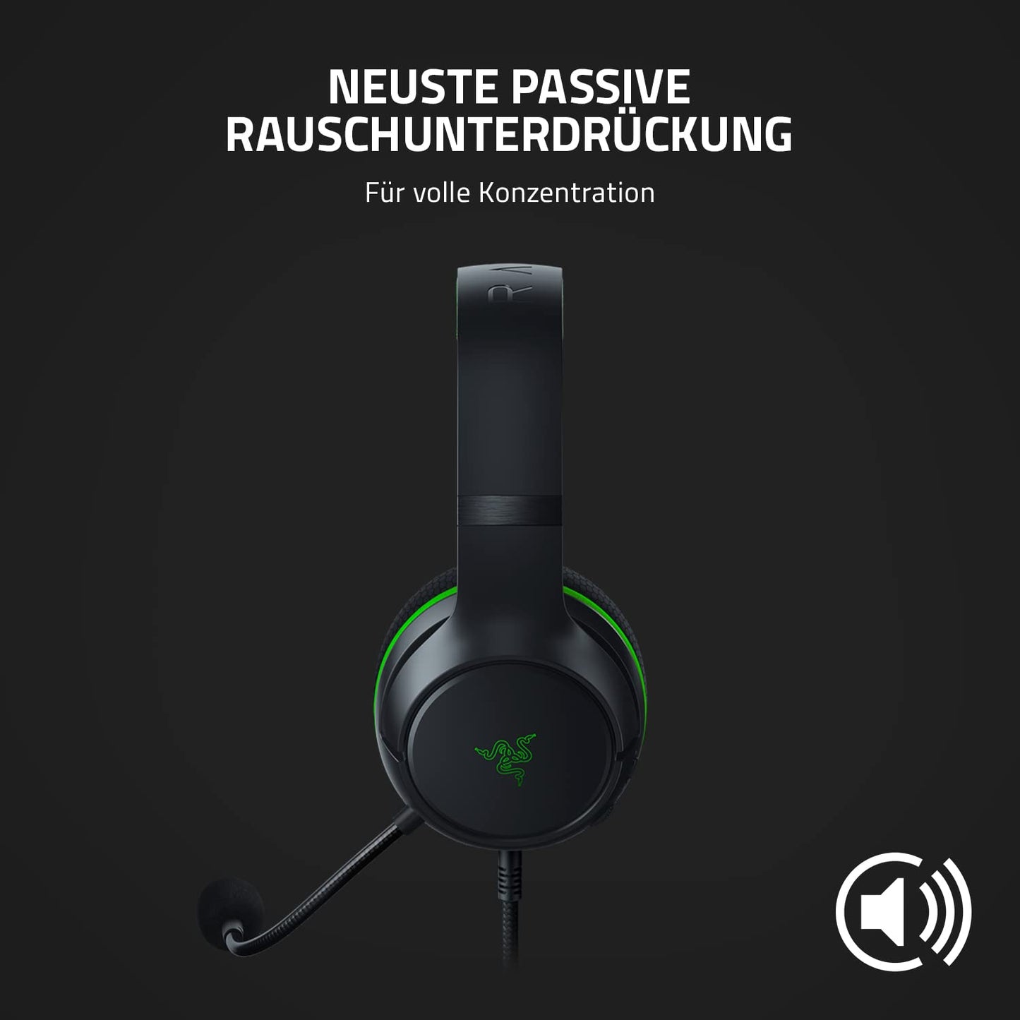Razer Kaira X - Wired gaming headphones for Xbox Series X|S (TriForce 50mm drivers, HyperClear microphone, 3.5mm jack, cross-platform compatibility) Black